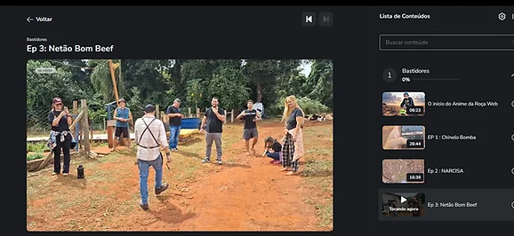 Registro do processo de produção de um vídeo do canal