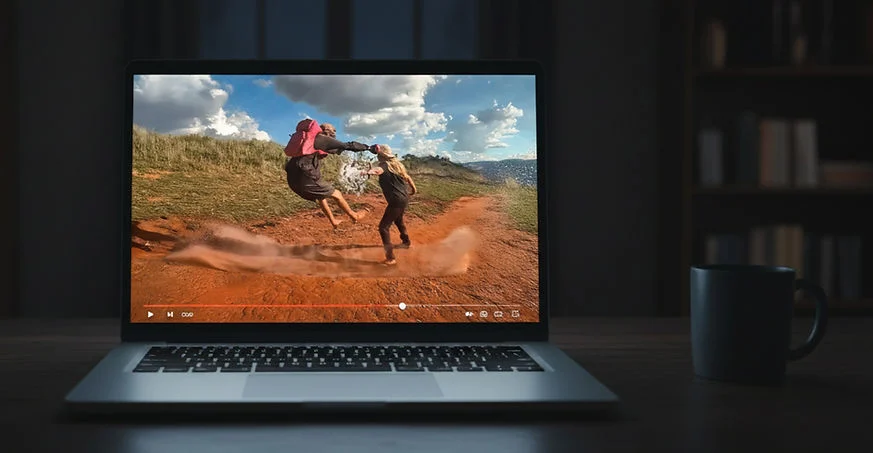 Anime da Roça sendo exibido em um notebook
